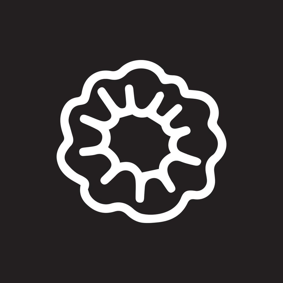 Abstract Circular Shape on Black Backdrop Minimalist Design Art vector