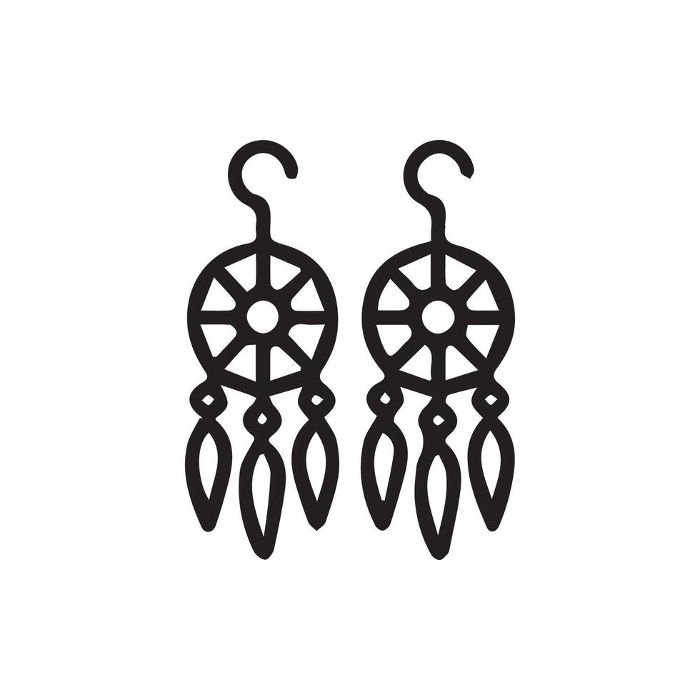 Whimsical Dreamcatcher Earrings to Accessorize Your Boho Chic Style vector