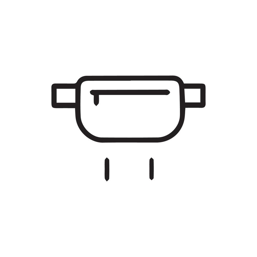 Stylish Belt Bag Icon A Fashionable Accessory for On the Go vector