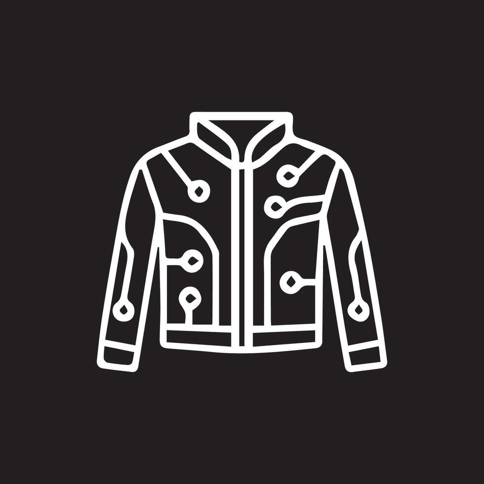 Circuit Board Jacket A Fusion of Fashion and Technology Design Concept vector