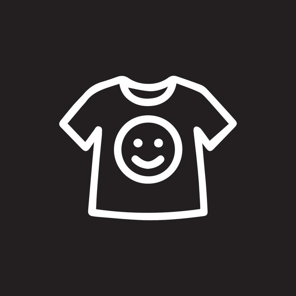Cheerful Tee Showcase Smiling Face Graphic T Shirt Design Concept vector