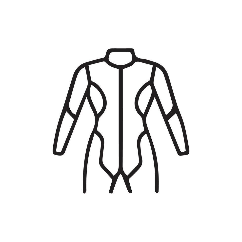 Sleek Bodysuit Outline Design Modern Fashion Illustration Style vector