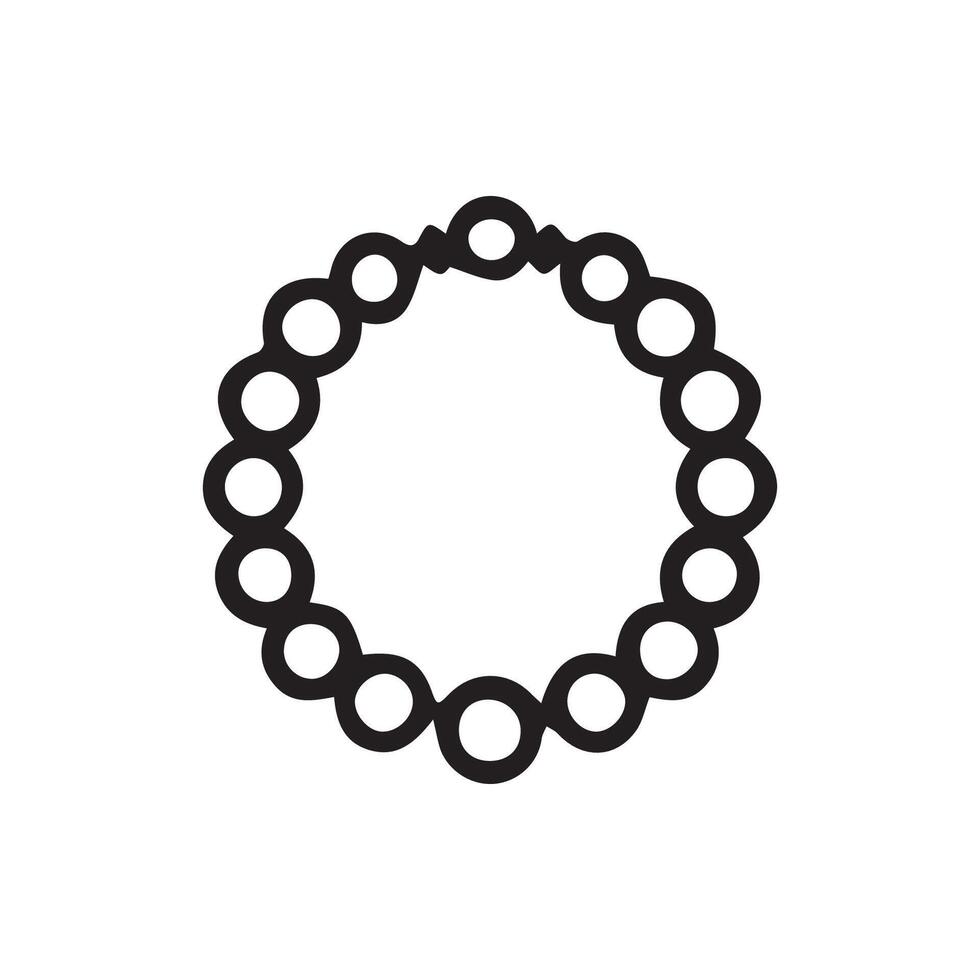 Elegant circle bead strand showcasing simple style and charm vector