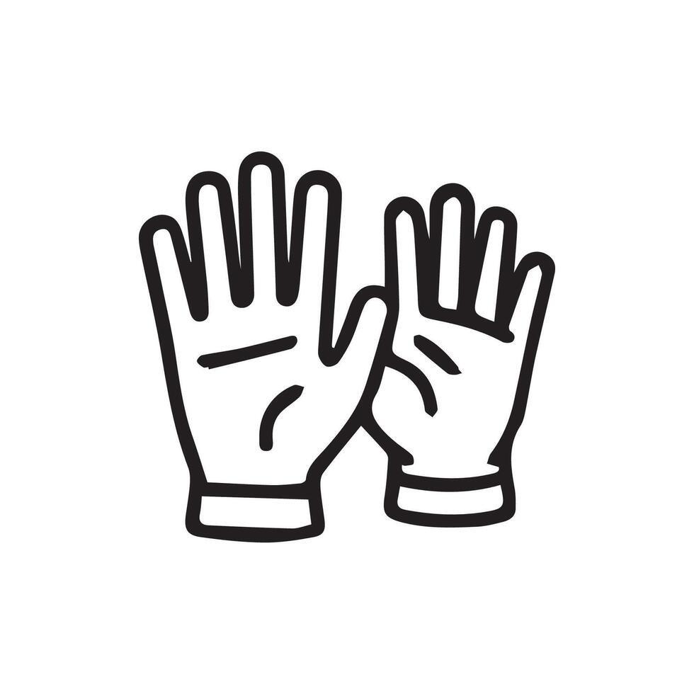 Protective Handwear Illustrated Safety Gloves for Work and Tasks vector