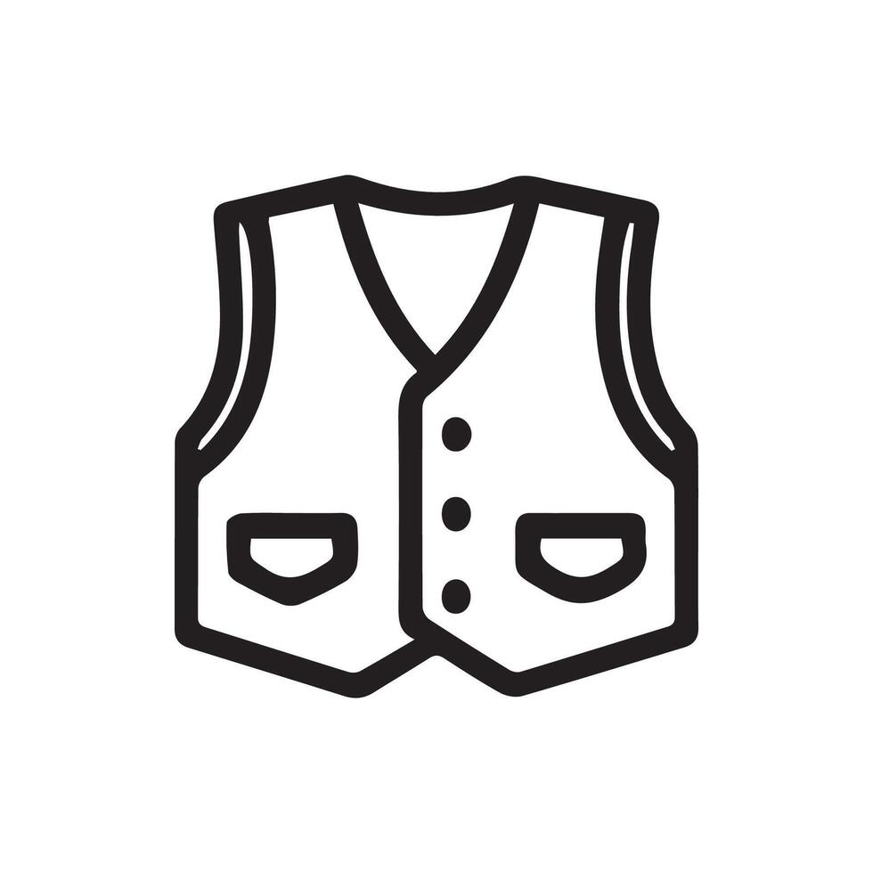 Stylish Vest Icon A Classic Wardrobe Addition for a Timeless Look vector