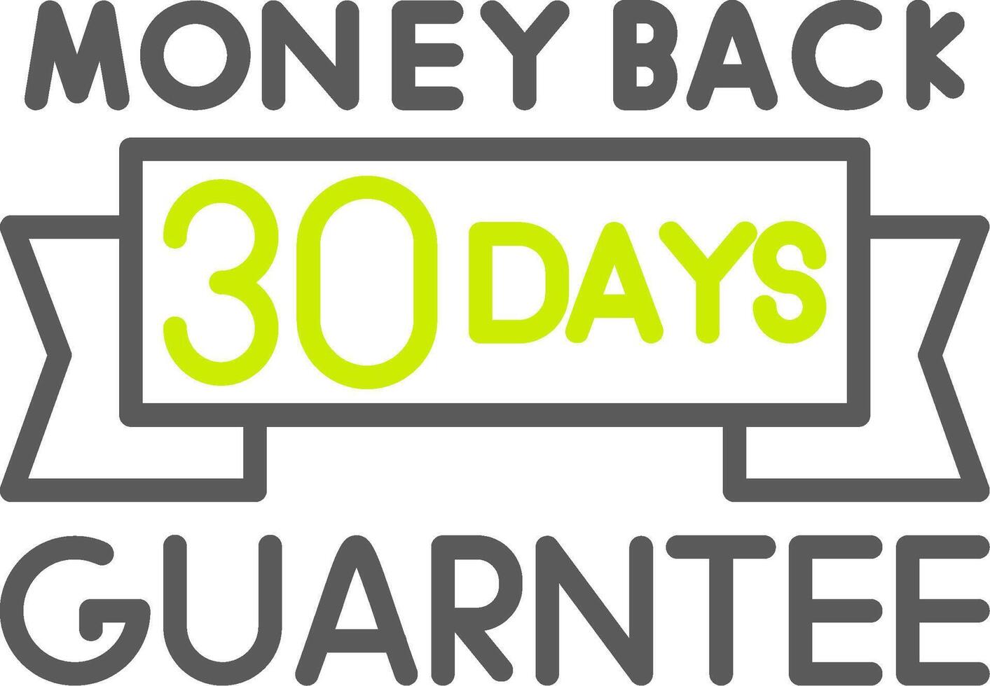 30 Days Shadowed Badge Graphic vector