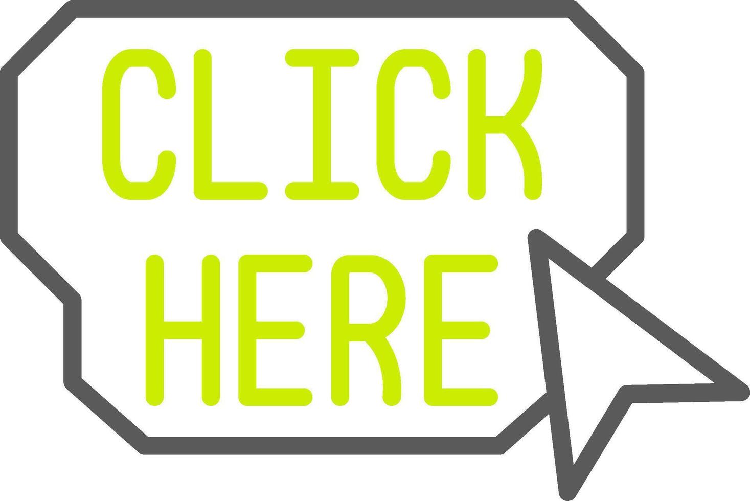 Click Here Smart Line Drawing vector