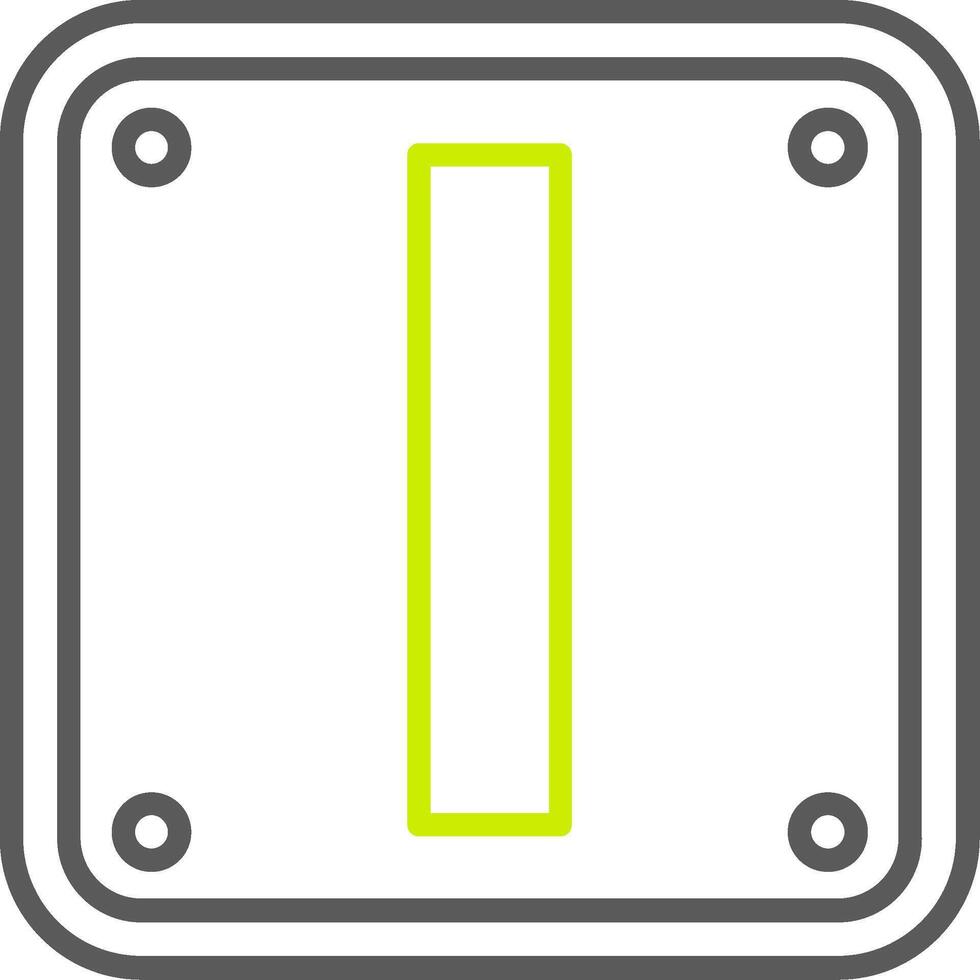 Letter I Light Mode Icon vector