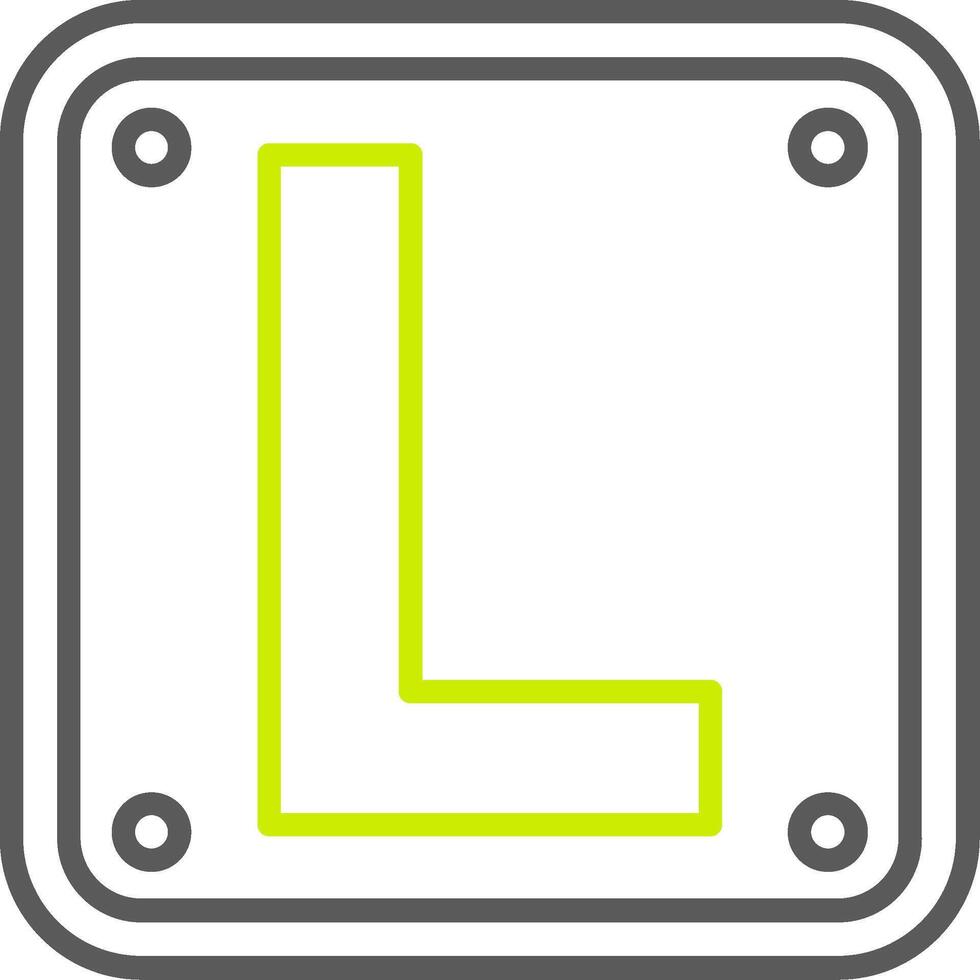 Letter L Smart Line Drawing vector