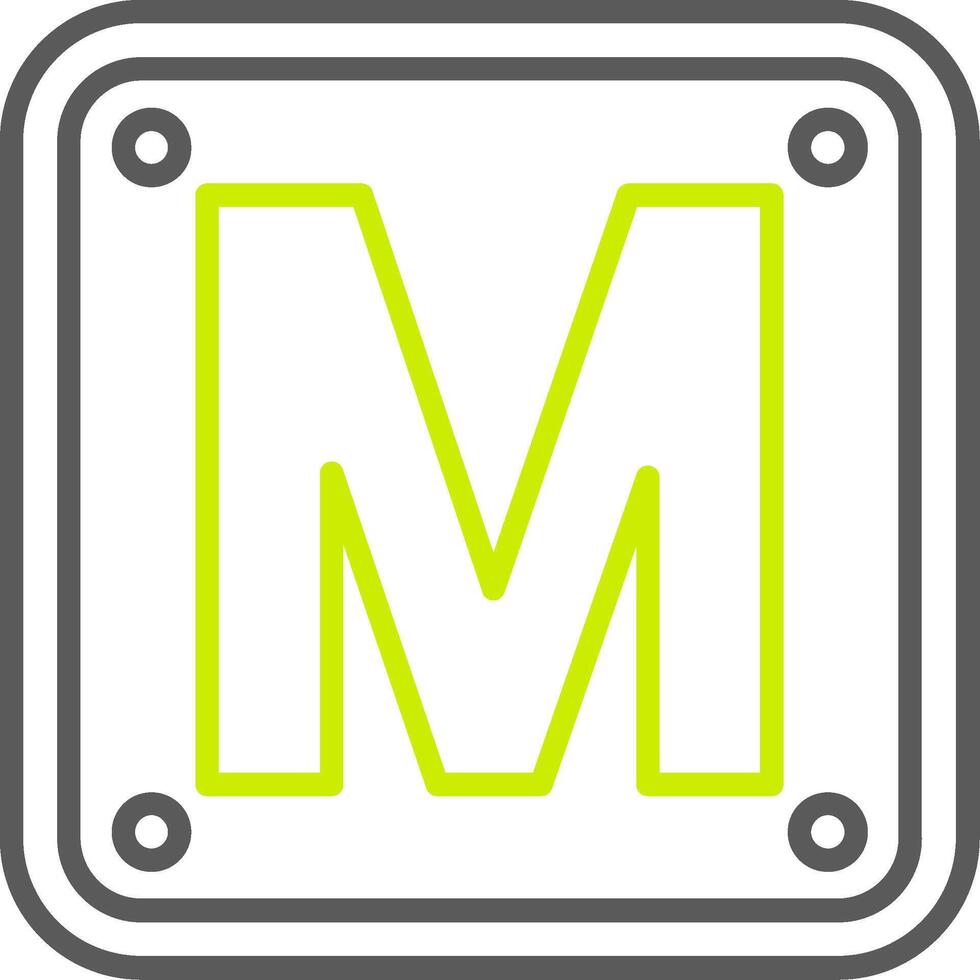 Letter M Streamlined App Object vector