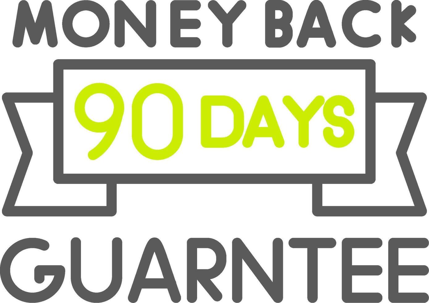 90 Days Soft Tone Graphic vector