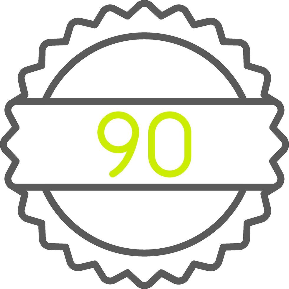90 Days Advanced Tech Badge vector