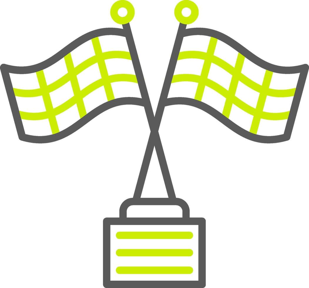Race Flag Highlighted UX Stamp vector