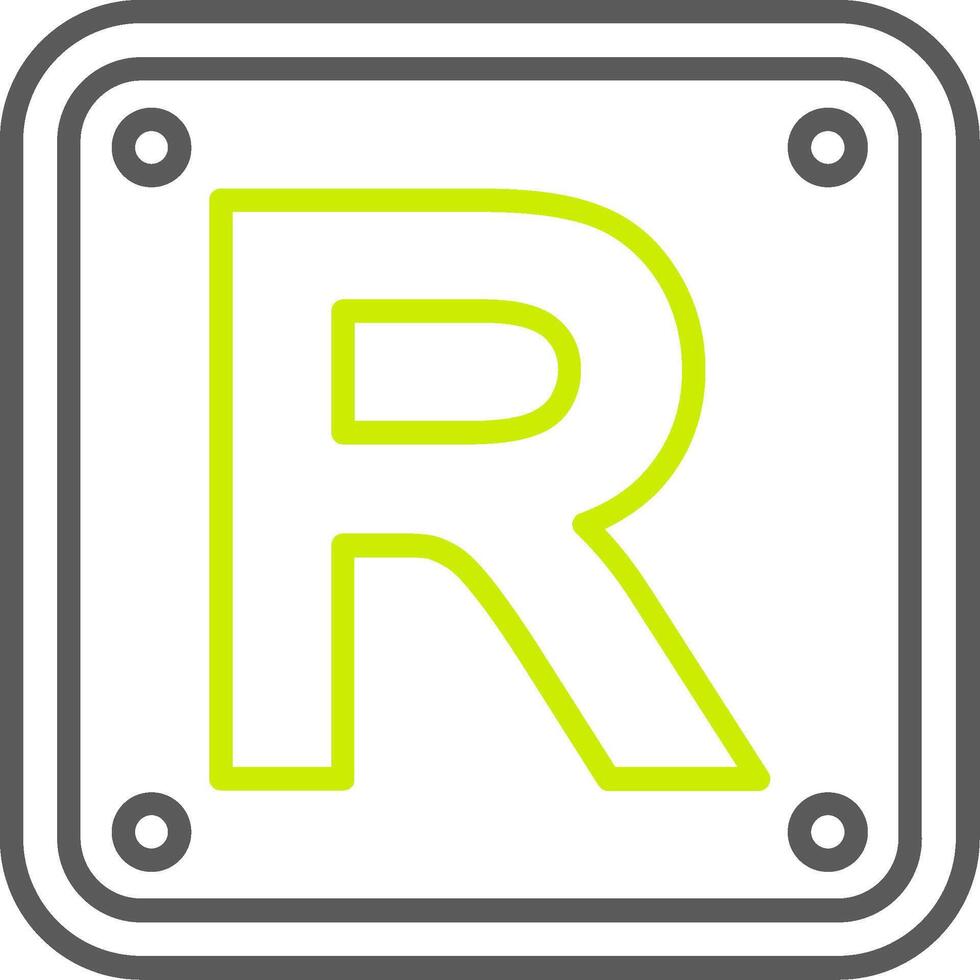Letter R NextGen Design Token vector