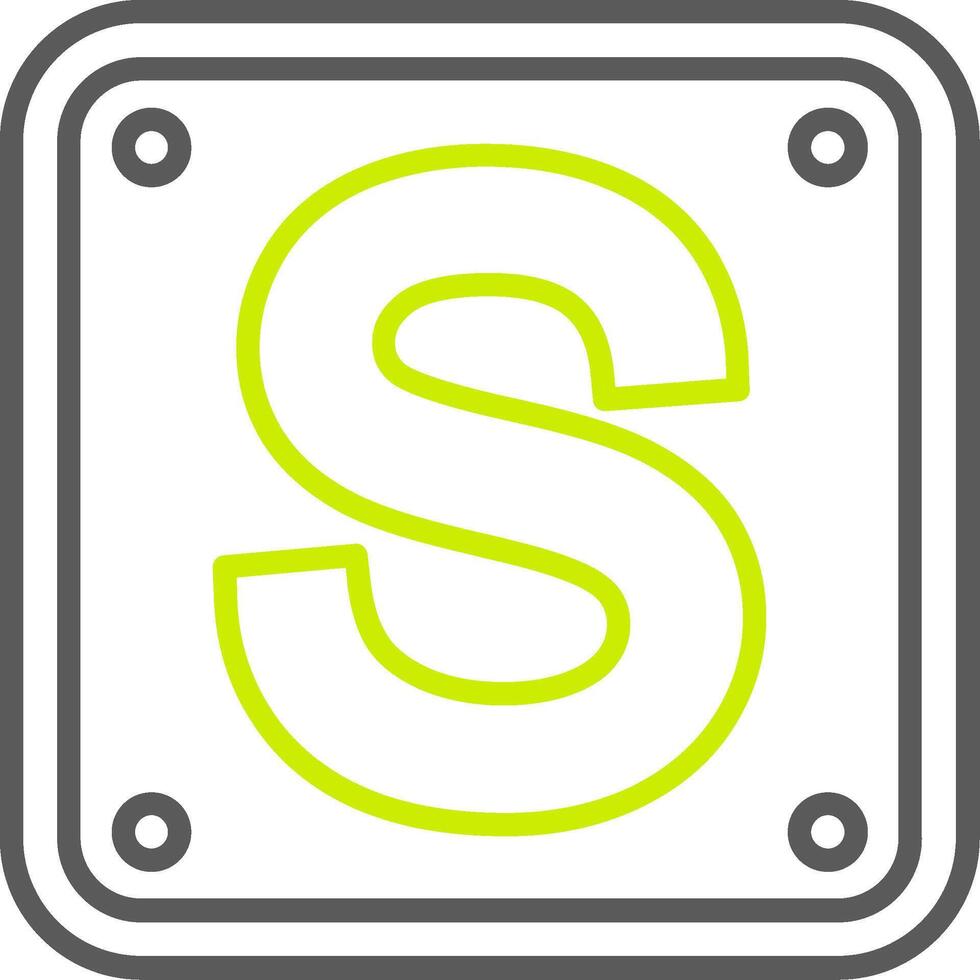 Letter S Advanced Design Token vector