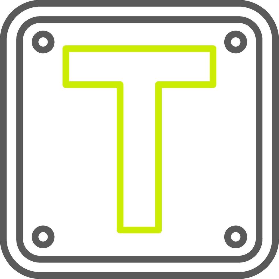 Letter T Elegant App Object vector