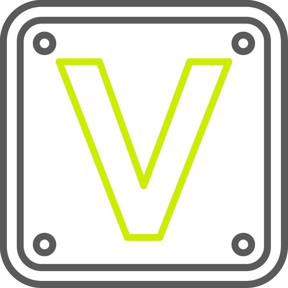 Letter V NextGen Design Token vector