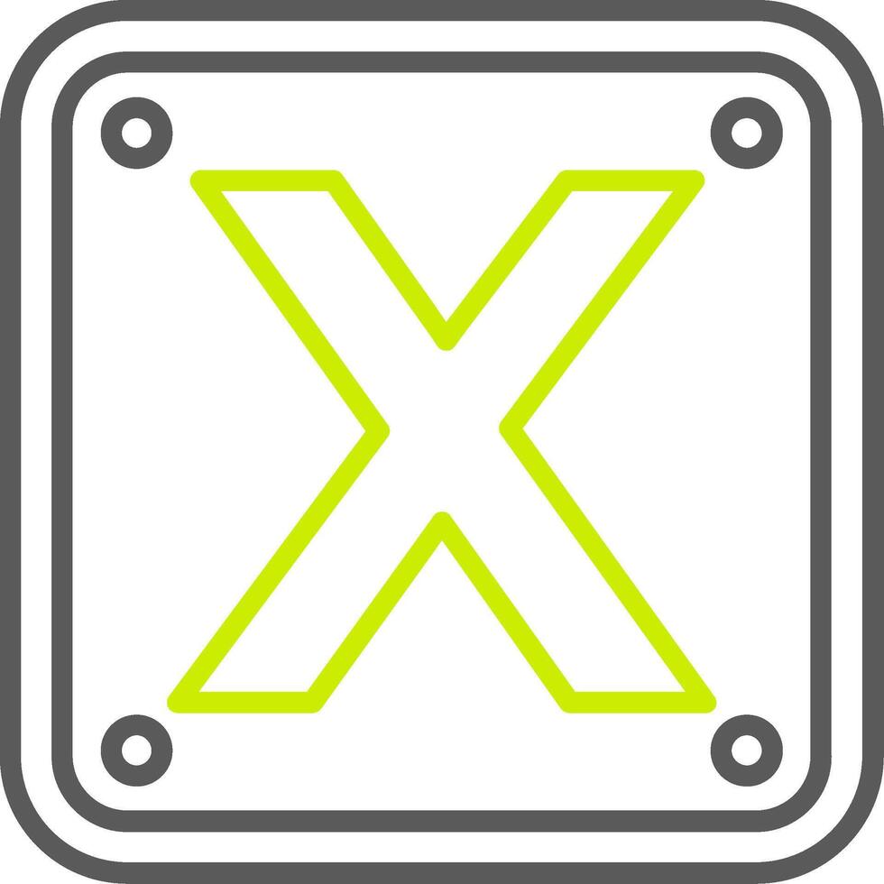 Letter X Artistic UI Component vector