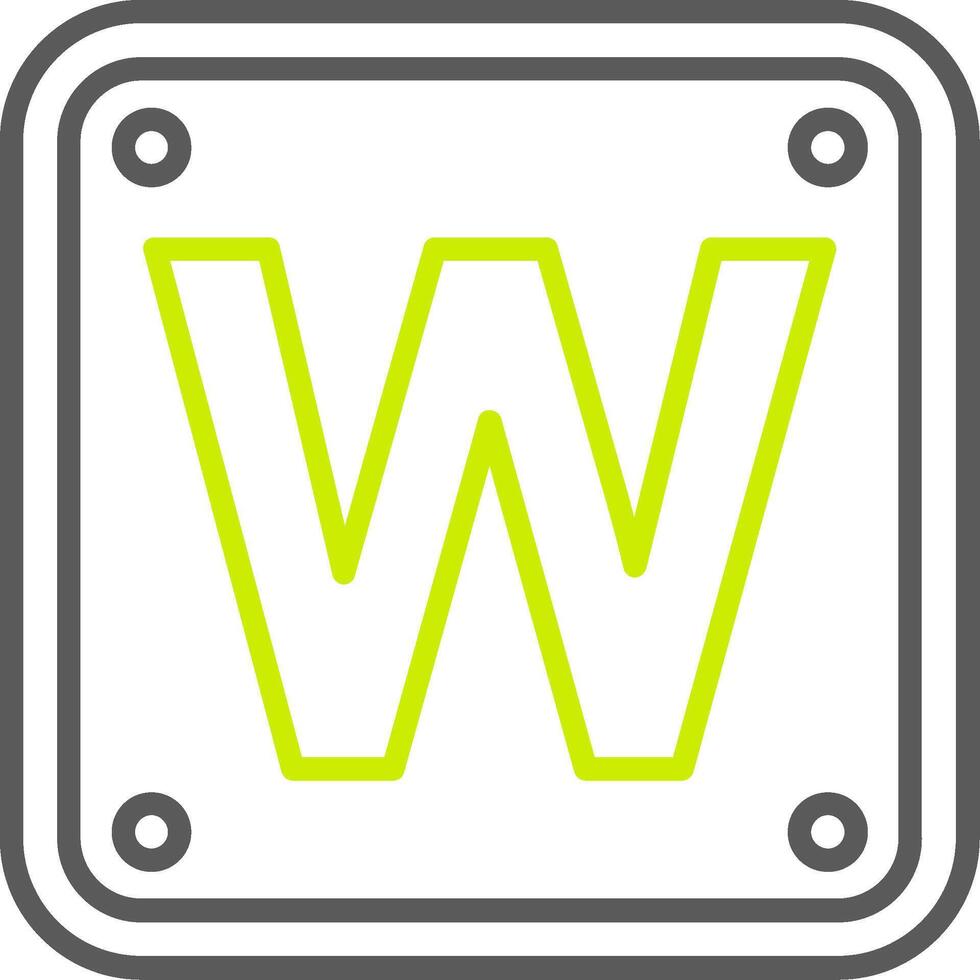 Letter W Functional Web Symbol vector