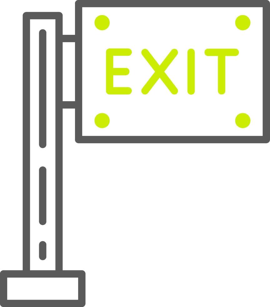 Exit Elegant Line Drawing vector