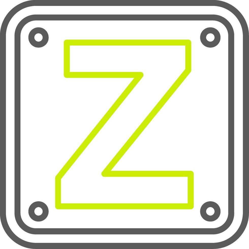 Letter Z Neon Grid Feature vector