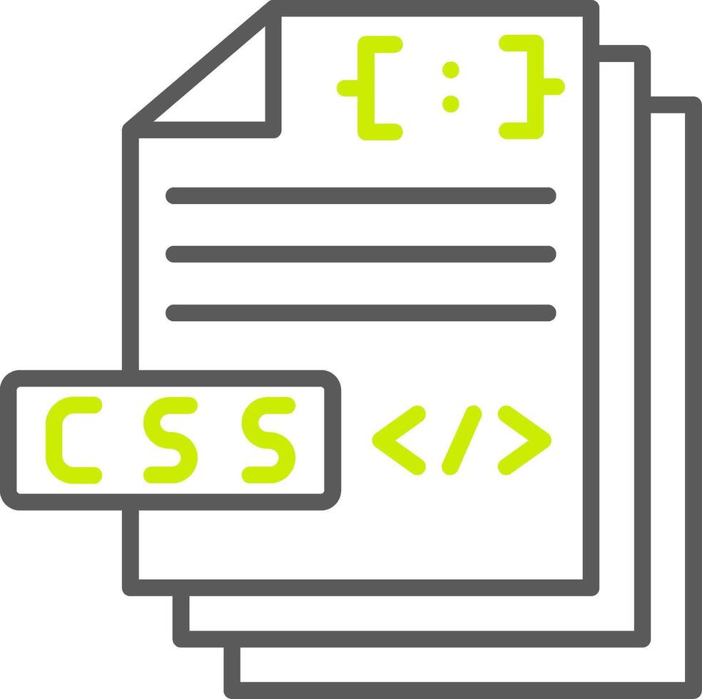 CSS File Elegant Line Drawing vector