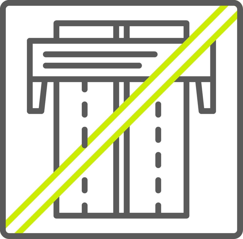 Motorway End Simple Web Tag vector