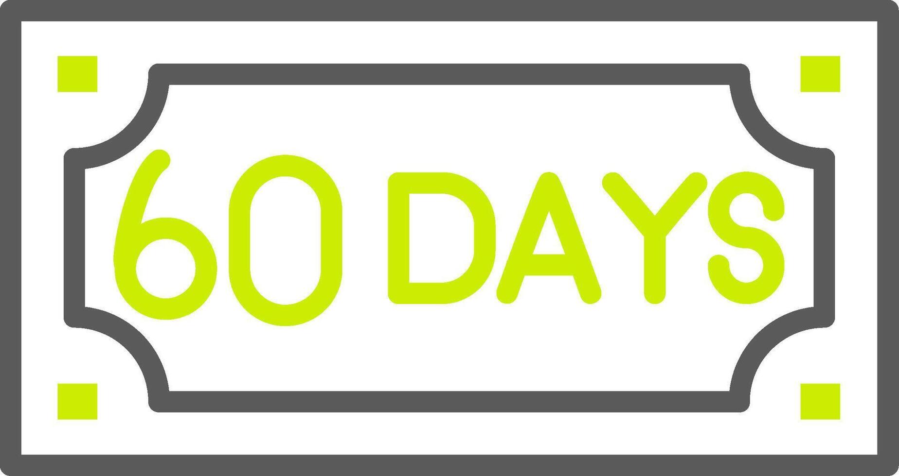 60 Days Polished Interface Symbol vector