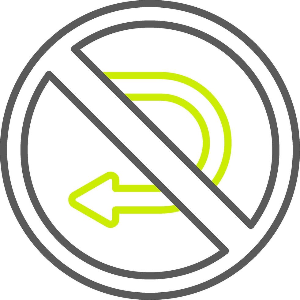 U Turn Versatile Line Drawing vector