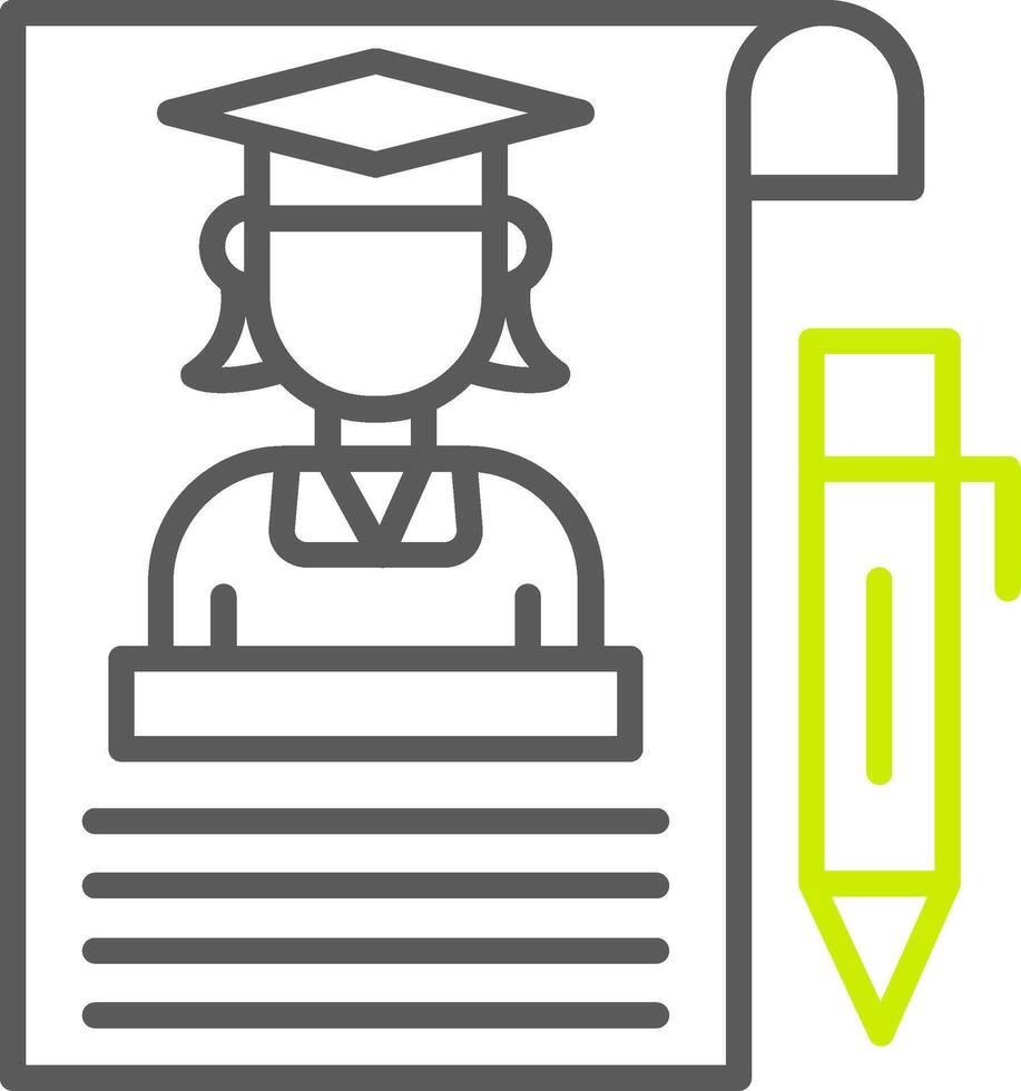 Curriculum Minimalist UI Block vector