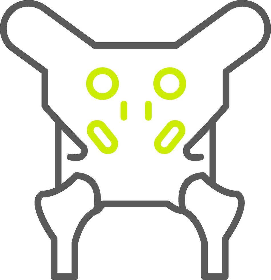 Pelvis Bold Shape Icon vector