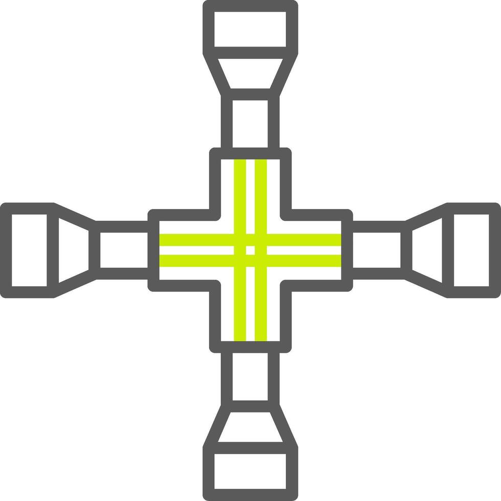 Cross Wrench Custom UX Asset vector