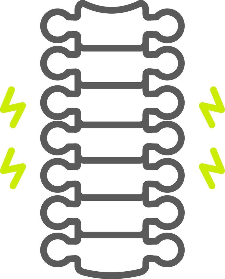 Spinal Cord Streamlined Tech Badge vector