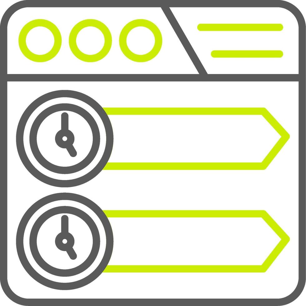 Timeline Functional Web Symbol vector