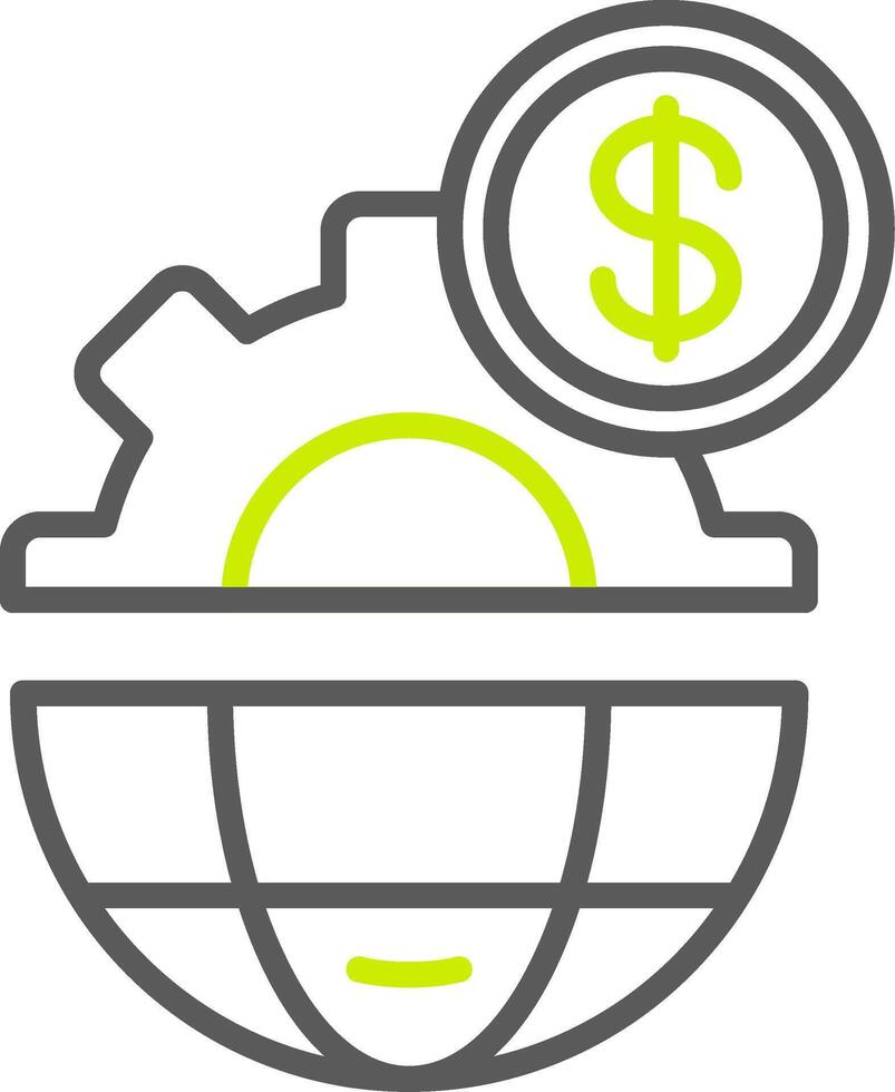 Global Services Bold Shape Icon vector