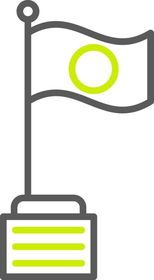Pit Flag Modern UI Piece vector