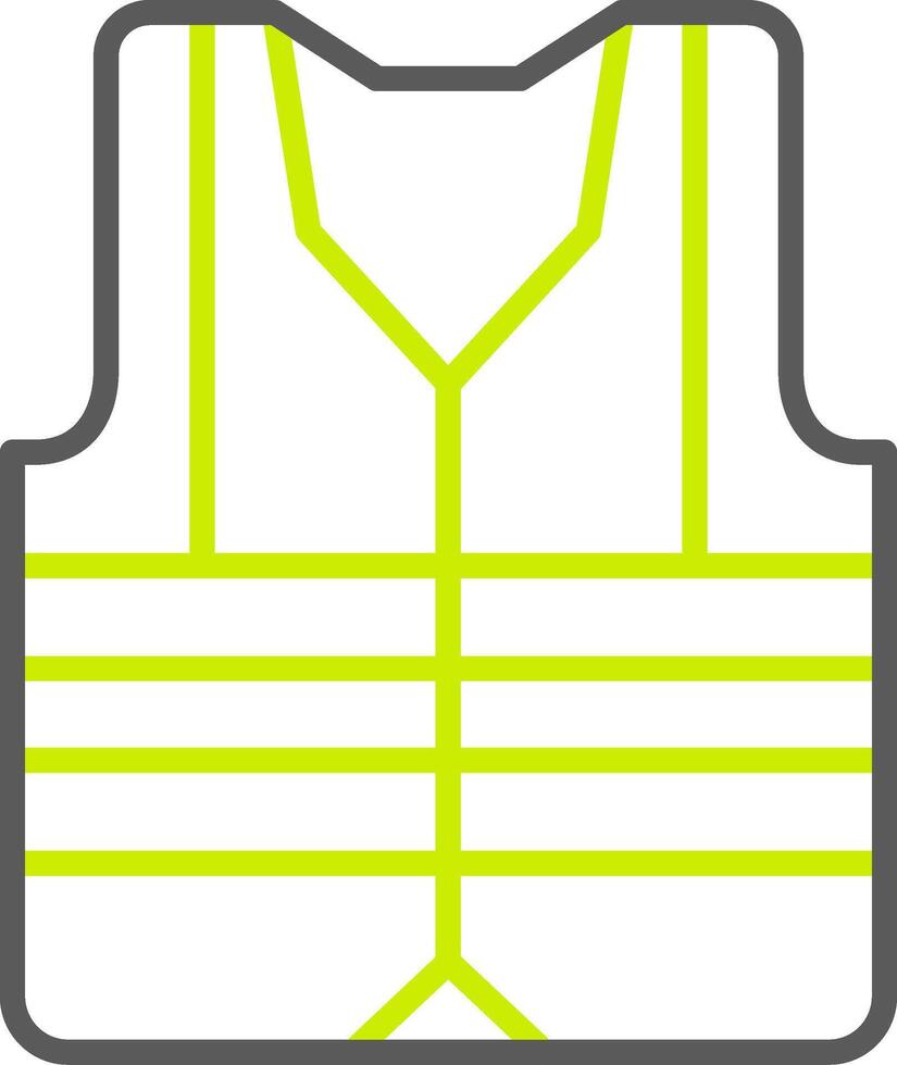 Life Jacket Streamlined Line Drawing vector