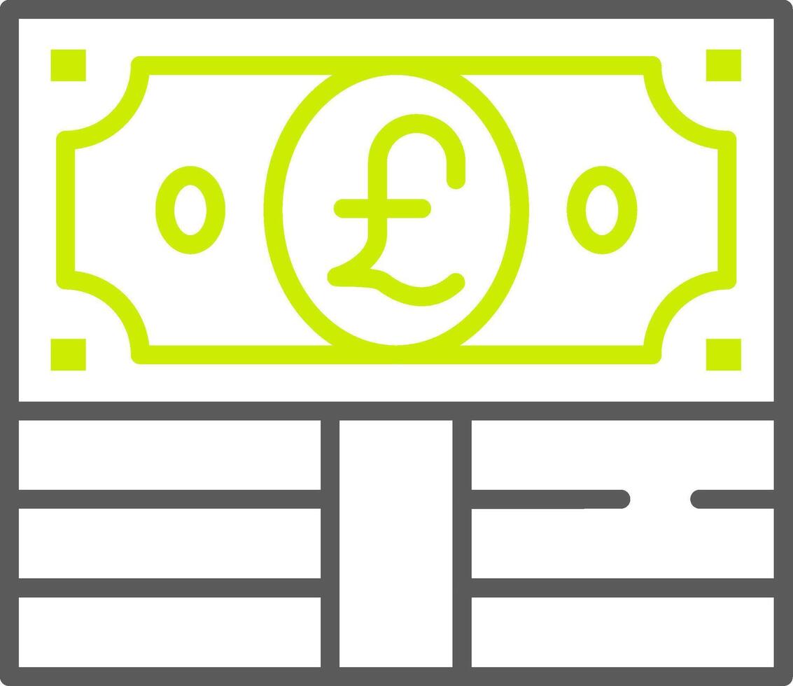 Pound Versatile Line Drawing vector