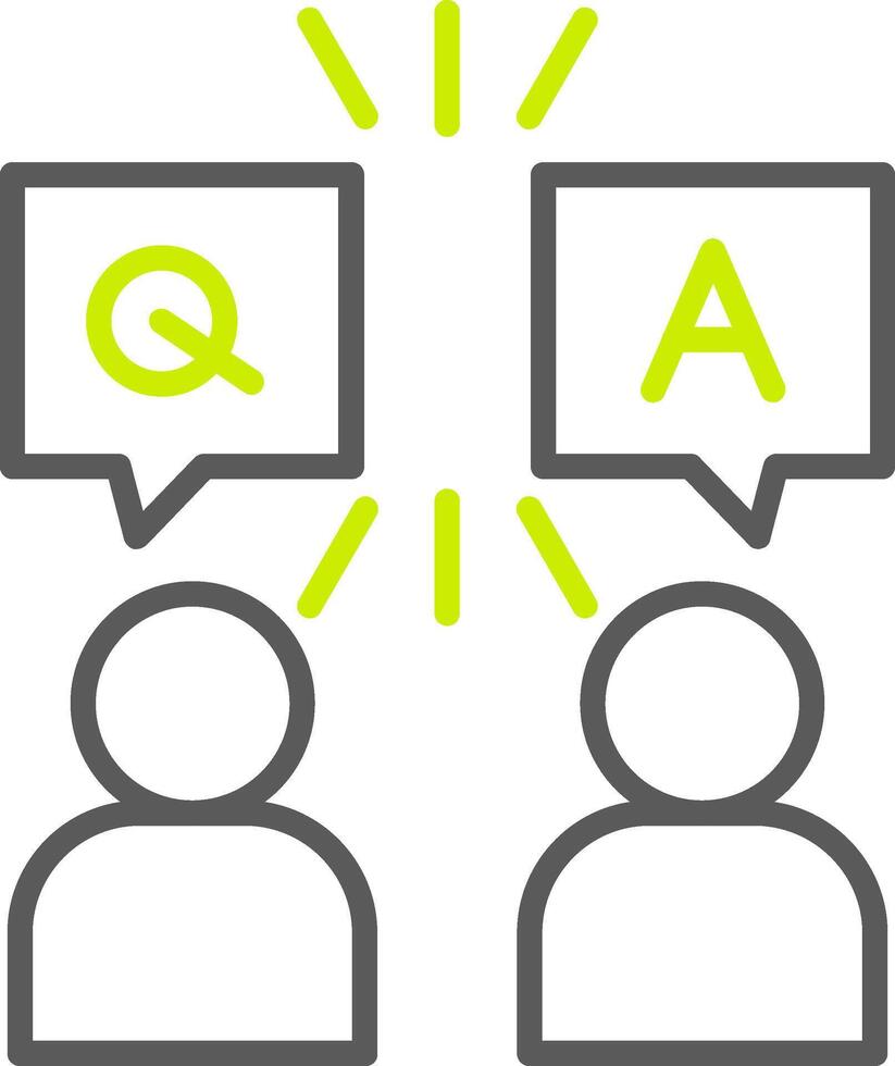 Question And Answer Professional Line Mark vector