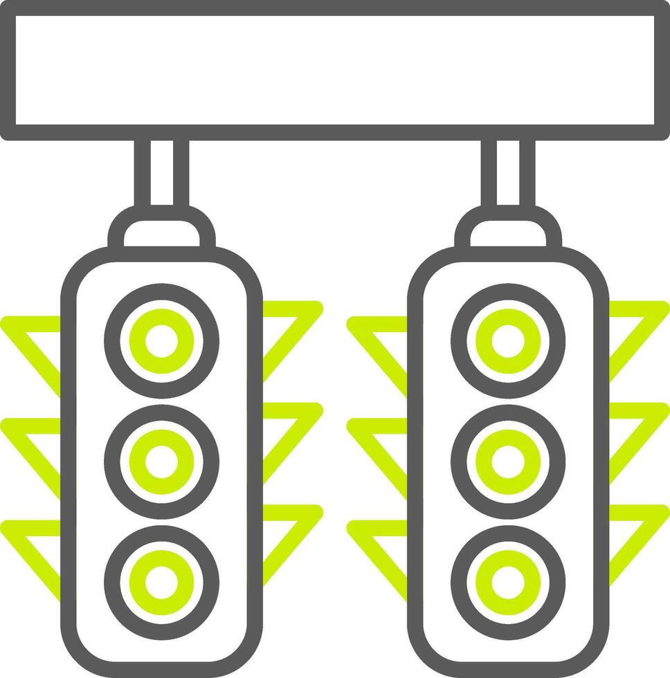 Traffic Lights Elegant Tech Badge vector