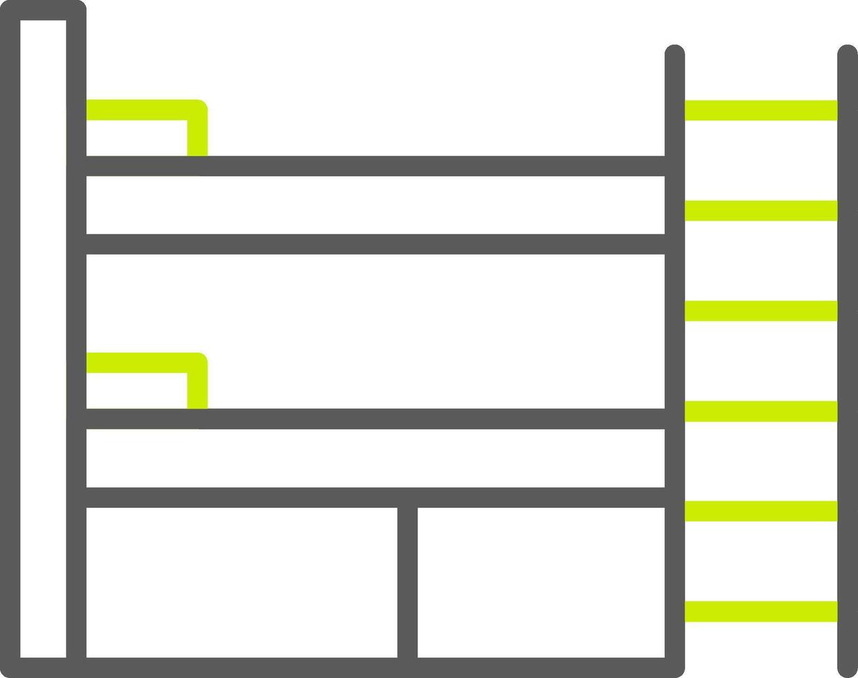 Bunk Bed Artistic UI Component vector