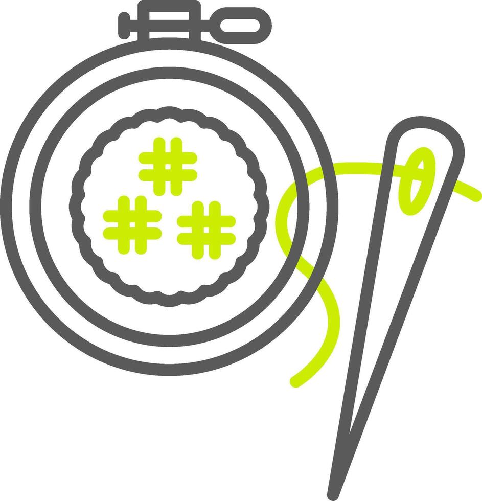 Cross Stitch Bold Shape Icon vector