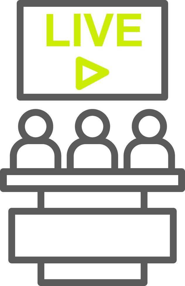 Live Streaming Bold Shape Icon vector