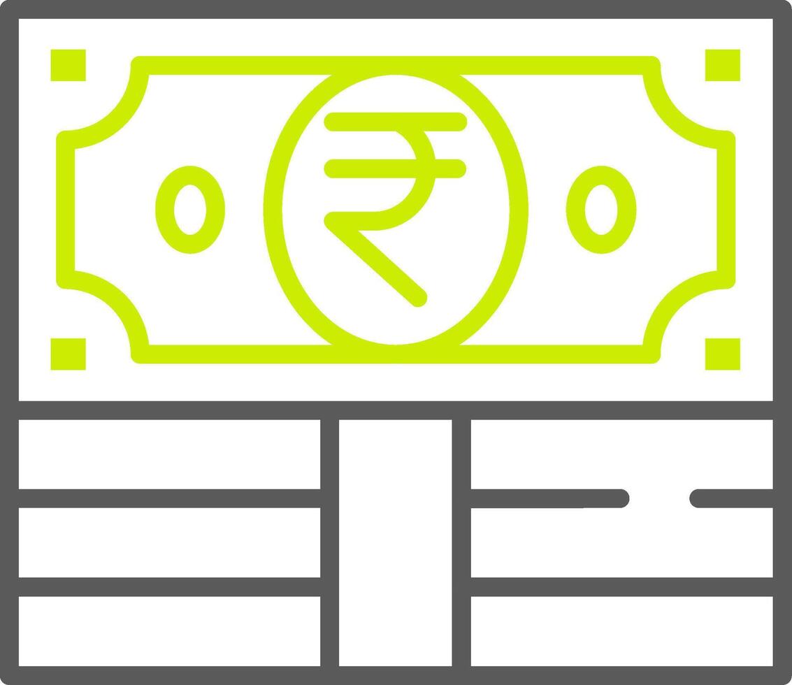 Rupee Artistic UI Component vector