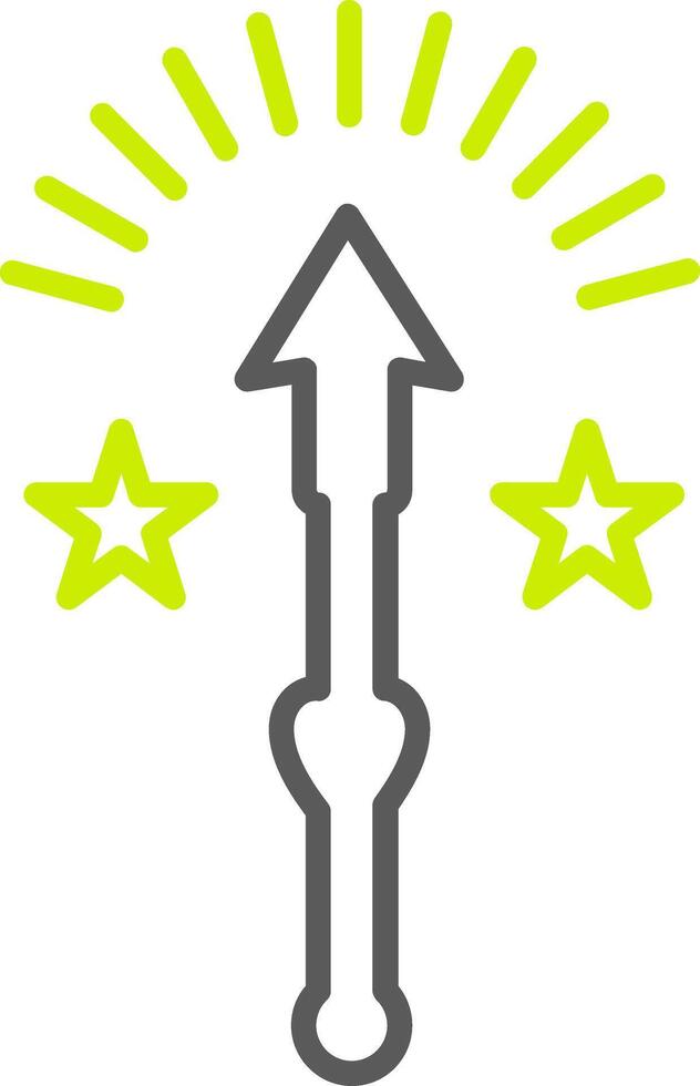 wand Streamlined Line Drawing vector