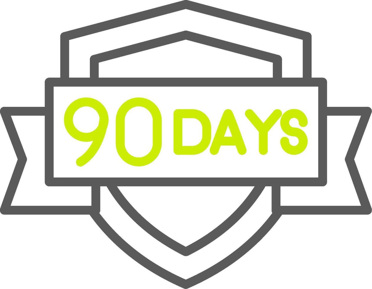90 Days NextGen Line Drawing vector