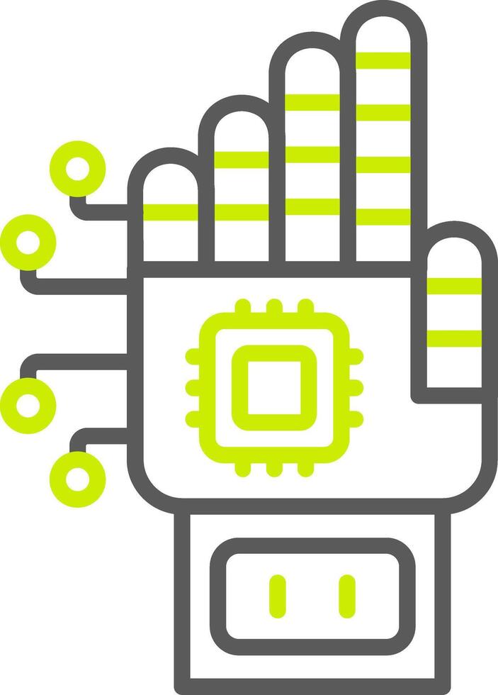 Robotic Hand Advanced Design Token vector