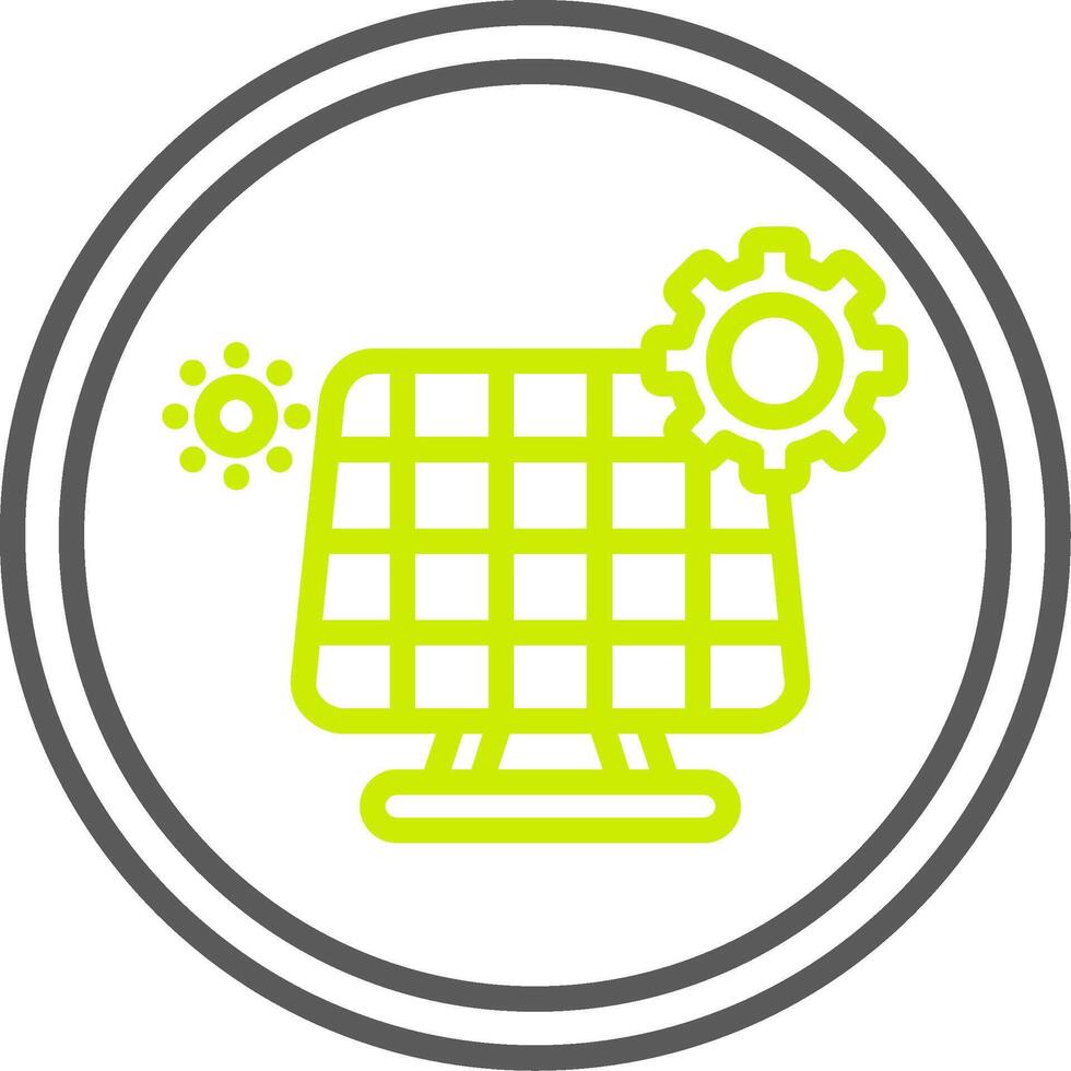 Solar Panel Elegant Line Drawing vector