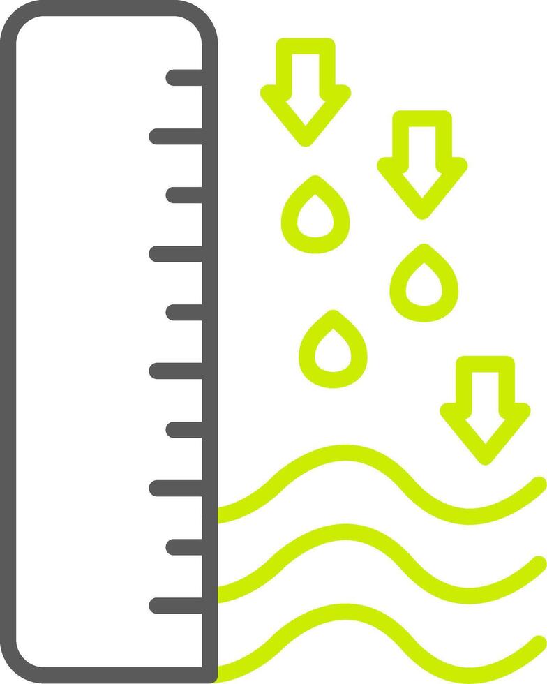 Water Level Streamlined Interface Symbol vector