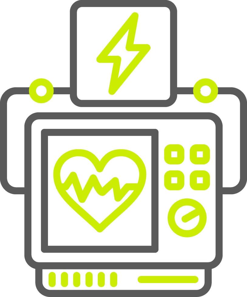 Defibrillator Sleek Icon Frame vector
